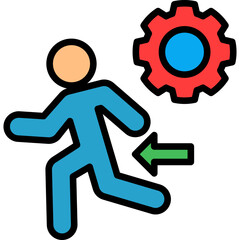 Action lineal color icon