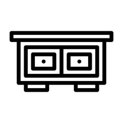 icon pack related to household appliances, home equipment, furniture, drawers, cupboards and kitchen sets