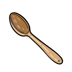 wooden spoon icon, wooden spoon vector illustration-simple illustration of wooden spoon, perfect for wooden spoon logos and icons