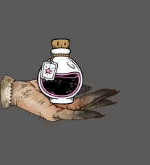 a mysterious hand suddenly gave her a potion