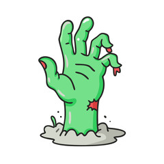 zombie hand icon, zombie hand vector illustration-simple illustration of zombie hand, perfect for zombie hand logos and icons