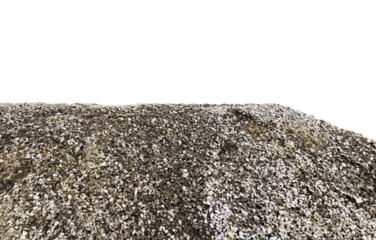 pile of sand material on white background isolated