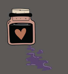 liquid spilled from the potion