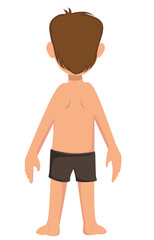 Fototapeta premium happy cute kid boy body part anatomy, 