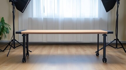 Studio Photography Folding Table on Wheels,  Versatile and Portable for Product Photography