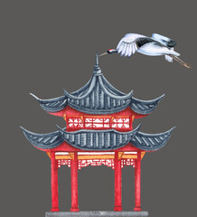 the bird that flew over the temple