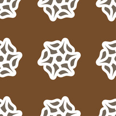 seamless pattern with brown abstract ornament