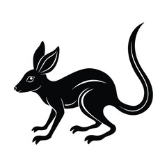 Jerboa Hopping Legs Vector Silhouette