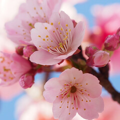 close up of pink magnolia blossom