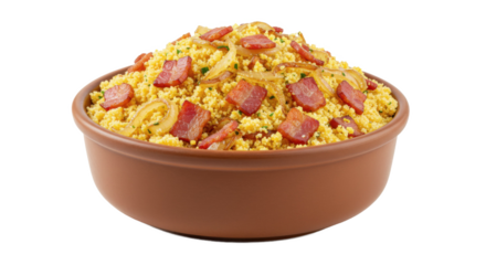 Couscous with Bacon and Fried Onions