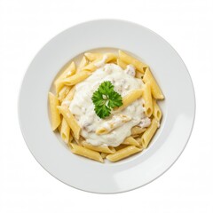 Penne Pasta with Creamy White Sauce