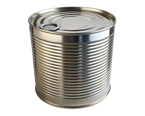empty tin can isolated on white background. PNG Transparent file type with high definition quality And vibrant color grading Available.