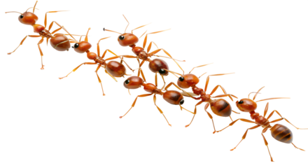 red ant line isolated on white background. PNG Transparent file type with high definition quality And vibrant color grading Available.