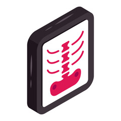 Unique design icon of ribs cage