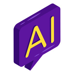 Modern design icon of ai chat