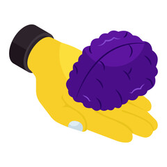 Modern design icon of brain