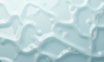 Abstract aquamarine texture with smooth, flowing shapes creating a serene atmosphere.