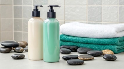 Two Shampoo Bottle
