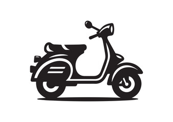Obraz premium Scooter Icon, Scooter Bike Silhouette Vector