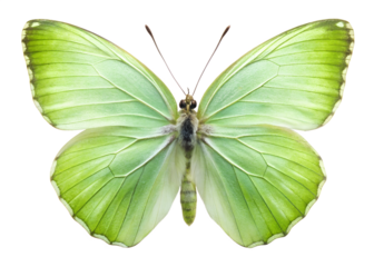 light green butterfly  isolated on white background. PNG Transparent file type with high definition quality And vibrant color grading Available.