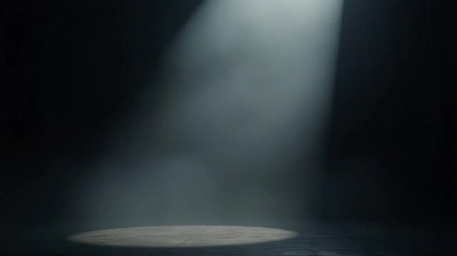 Dark room with smoke effect, 3d rendering.