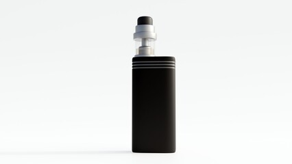 A 3d rendering of isolated modern electronic cigarettes, commonly known as e-cigarettes or vapes. This emphasizing the device's functionality and portability.