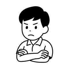 student boy Avatar people human school cartoon excited and boring