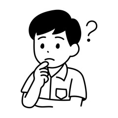 student boy Avatar people human school cartoon doubt