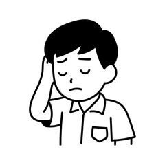 student boy Avatar people human school cartoon boring