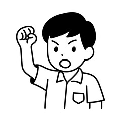 student boy Avatar people human school cartoon excited
