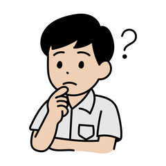 student boy Avatar people human school cartoon doubt