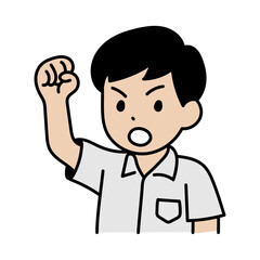 student boy Avatar people human school cartoon excited
