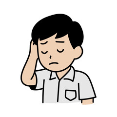 student boy Avatar people human school cartoon boring