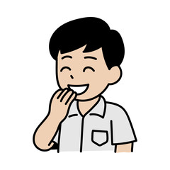 student boy Avatar people human school cartoon giggle