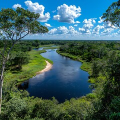 Obraz premium Amazon River Valley View