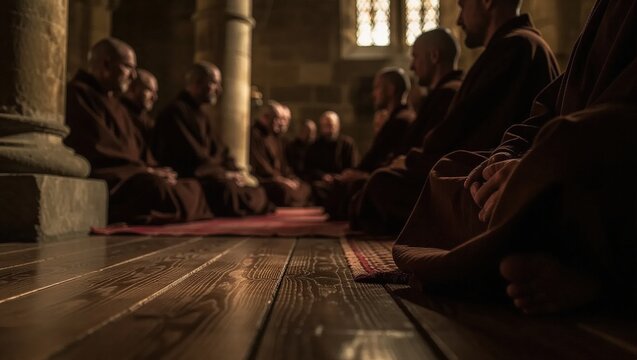 Monk Meditation Gathering