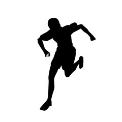 Silhouette sport women running