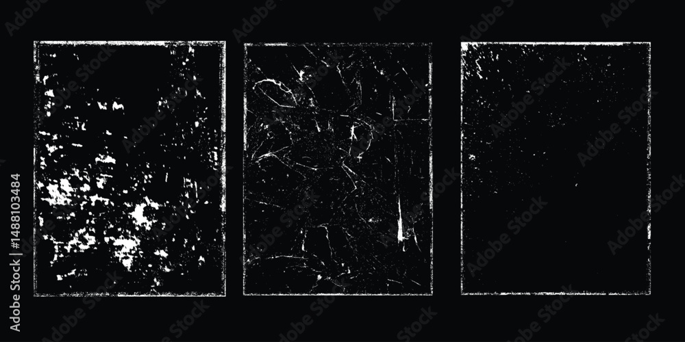 Leinwandbilder grunge urban backgrounds set.texture vector.dust overlay distress grain ,simply place illustration o