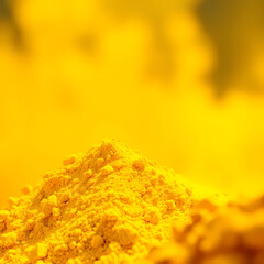 Bright Yellow Powder Splash or Textured Surface