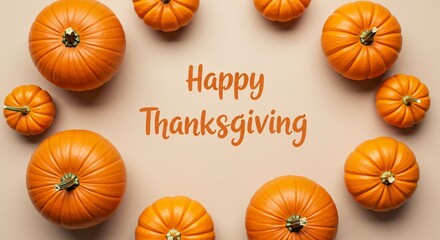 Thanksgiving Wishes with Autumn Pumpkins