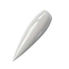 Single shiny nail placed on a Transparent background showcasing its sleek design and elegant form, Single nail isolated on PNG background