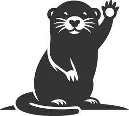 Small rodent animal mole vector silhouette