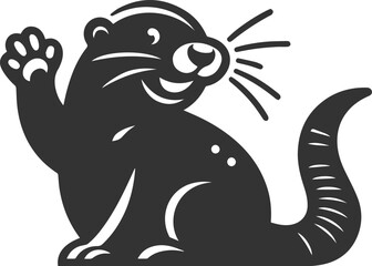 Small rodent animal mole vector silhouette