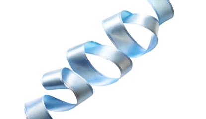 blue ribbon  isolated on white background. PNG Transparent file type with high definition quality And vibrant color grading Available.
