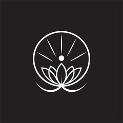 Lotus vector icon flower icon in trendy flat design Vector