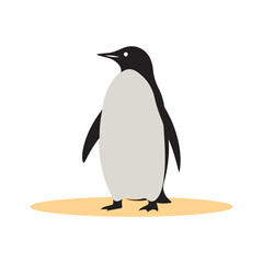 penguin vector silhuette illustration art vector on white background