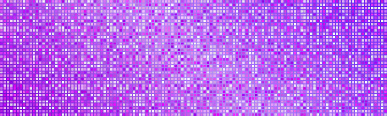 Purple disco ball background pattern. Abstract shining halftone mosaic texture. Night club party glitter pattern.