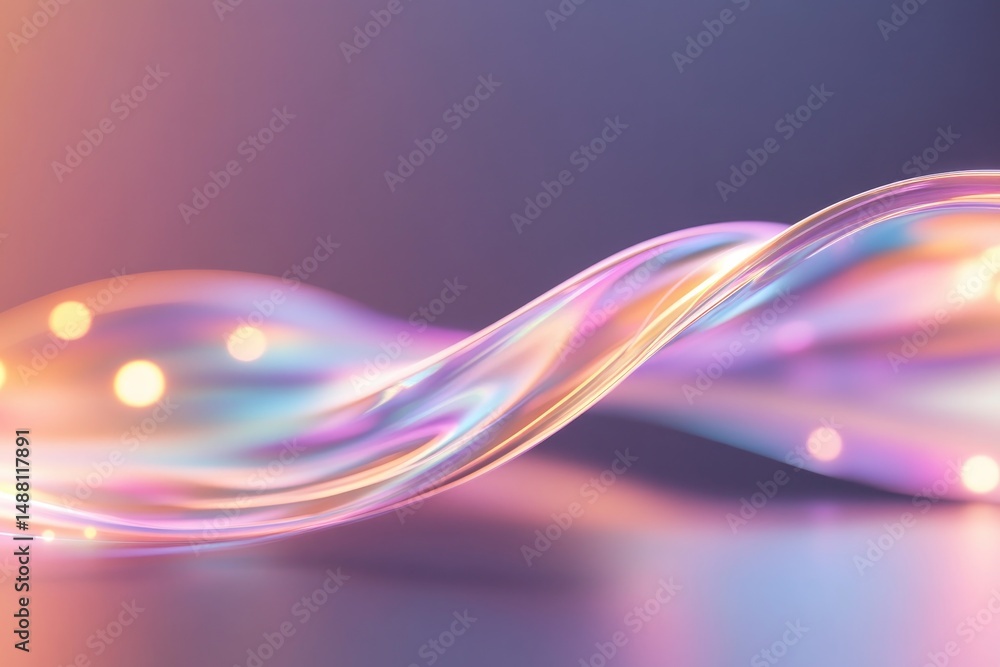 Aufkleber fluid waves of light intertwine, creating mesmerizing dance of c