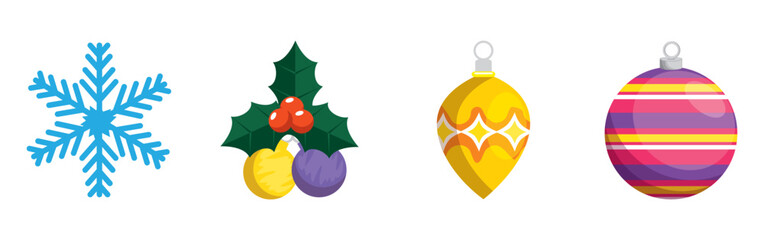 Set Icons Christmas elements
