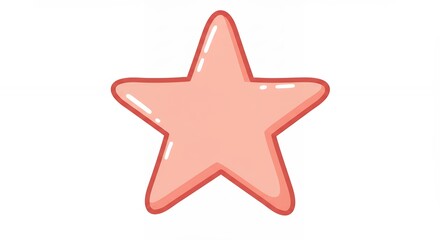 Obraz premium Cartoon pink star graphic